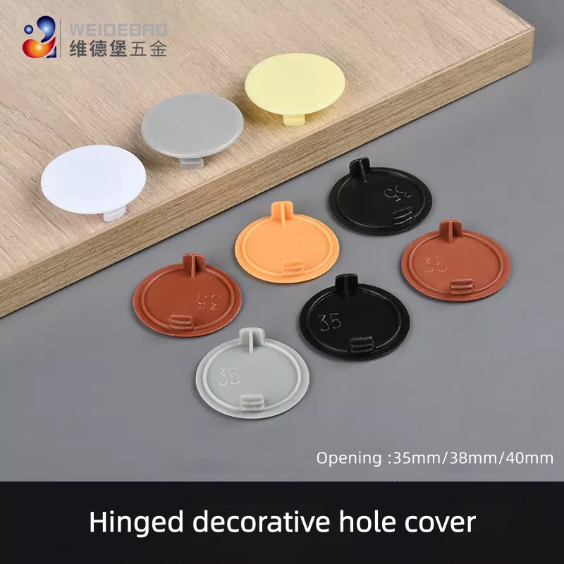 Furniture Hardware Hinges - 10pcs 35mm, 38mm, 40mm round plastic