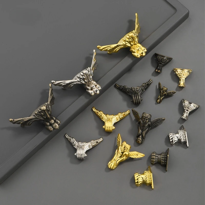 Furniture Hardware Antique - 8pcs Antique Corner Brackets Zinc Alloy