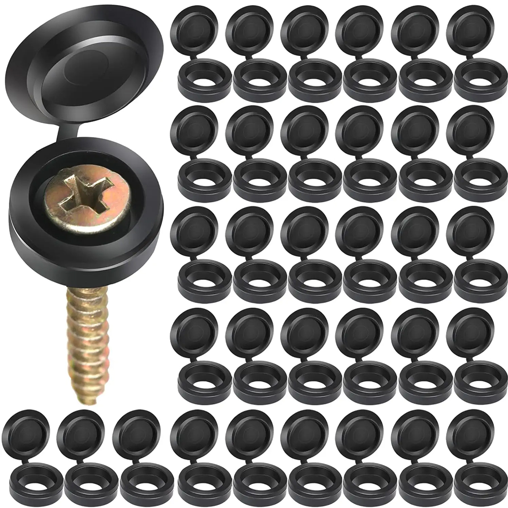 Furniture Hardware Hinges - 50/100/200 Pcs Black Practical Hinged Plastic