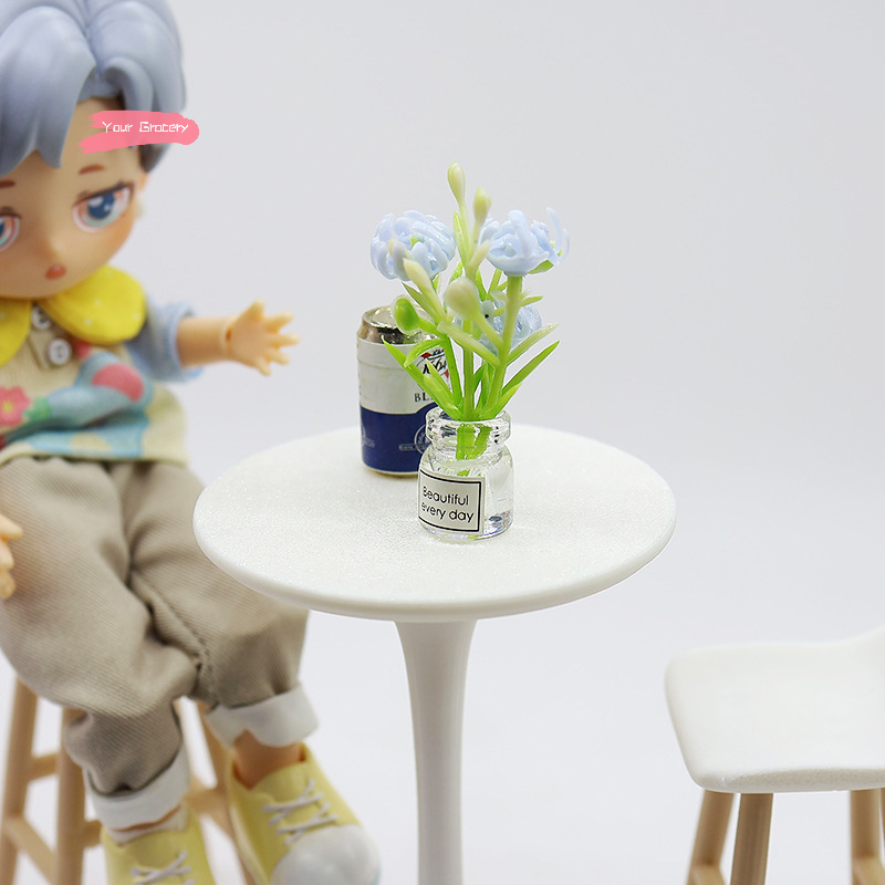 Furniture Leg Set - Miniature Dollhouse High-Legged round Table And