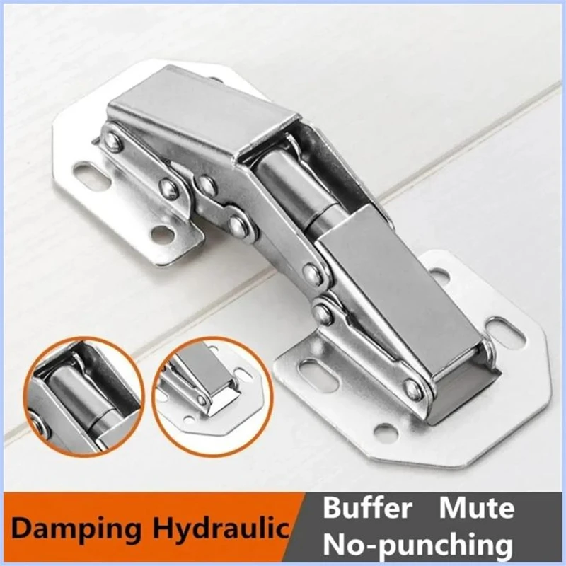 Furniture Hardware Hinges - 4/6/10PCS 90 Degree Cabinet Hinges No-Drilling