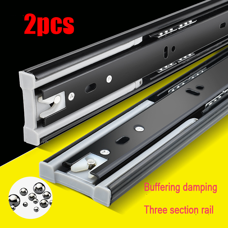 Furniture Rails Hardware - 2 Pcs Stainless Steel Drawer Slide