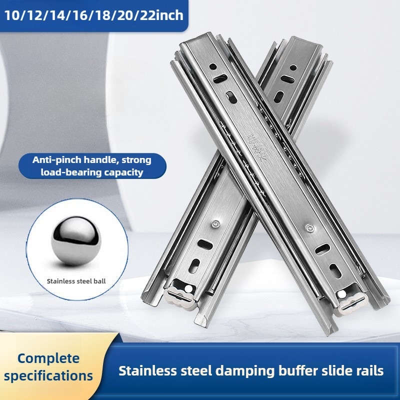 Stainless Steel Three-Section  – Furniture Rails Hardware Bewertung und Preis