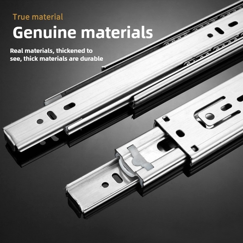 Stainless Steel Three-Section  – Furniture Rails Hardware Bewertung und Preis