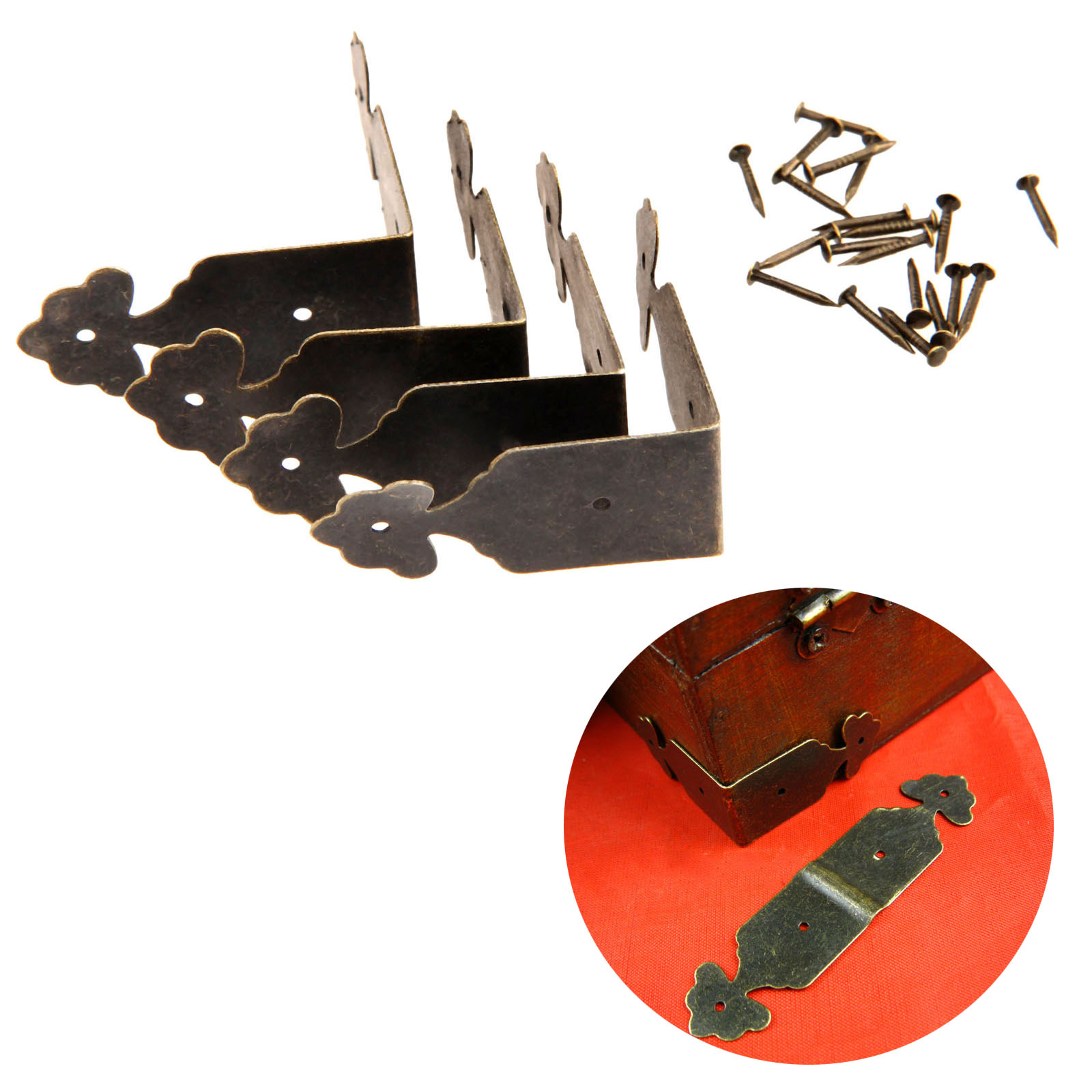 4pcs Decorative Corner Protect – Furniture Hardware Antique Bewertung und Preis