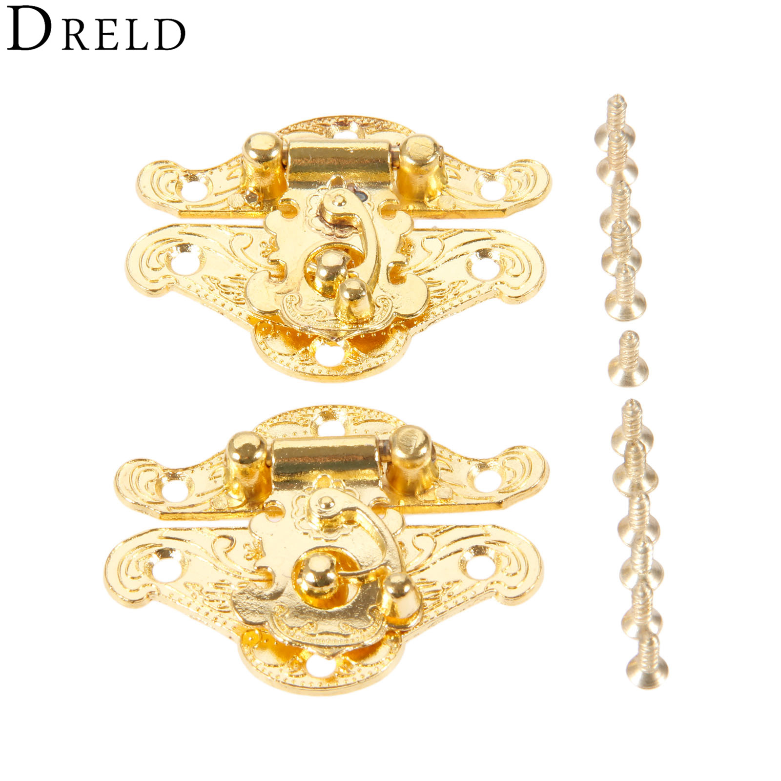 DRELD 2Pcs Antique Gold Box La – Furniture Hardware Antique Bewertung und Preis