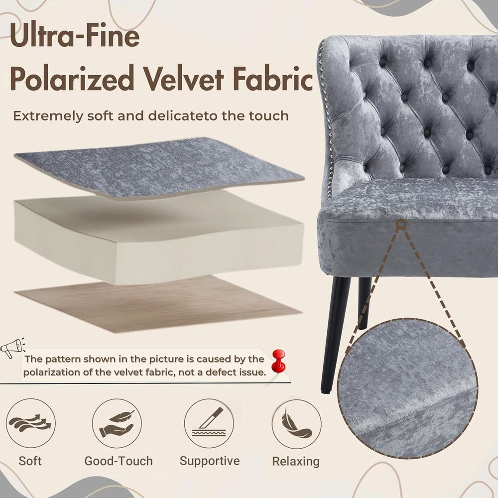 Upholstered Velvet Wingback Ac – Furniture Leg Set Bewertung und Preis
